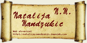 Natalija Mandžukić vizit kartica